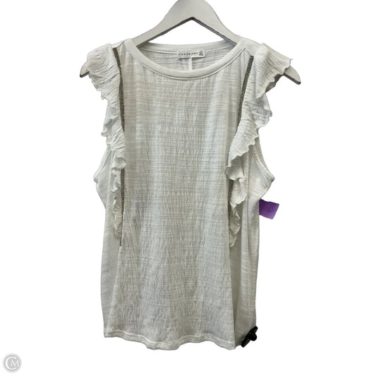 Top Sleeveless By Retrology In White, Size: L