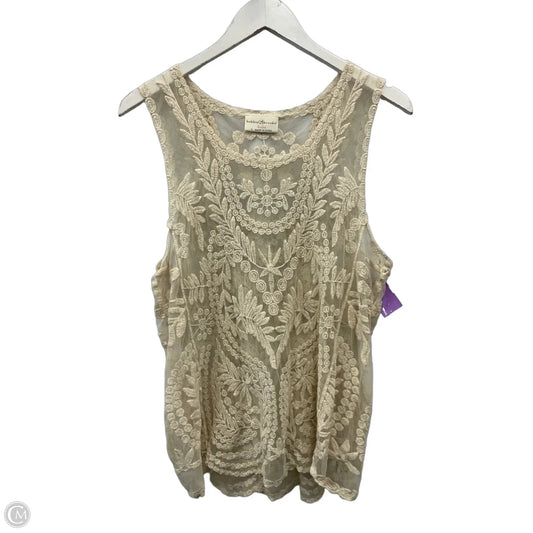 Top Sleeveless By Bobbie Brooks In Ivory, Size: L