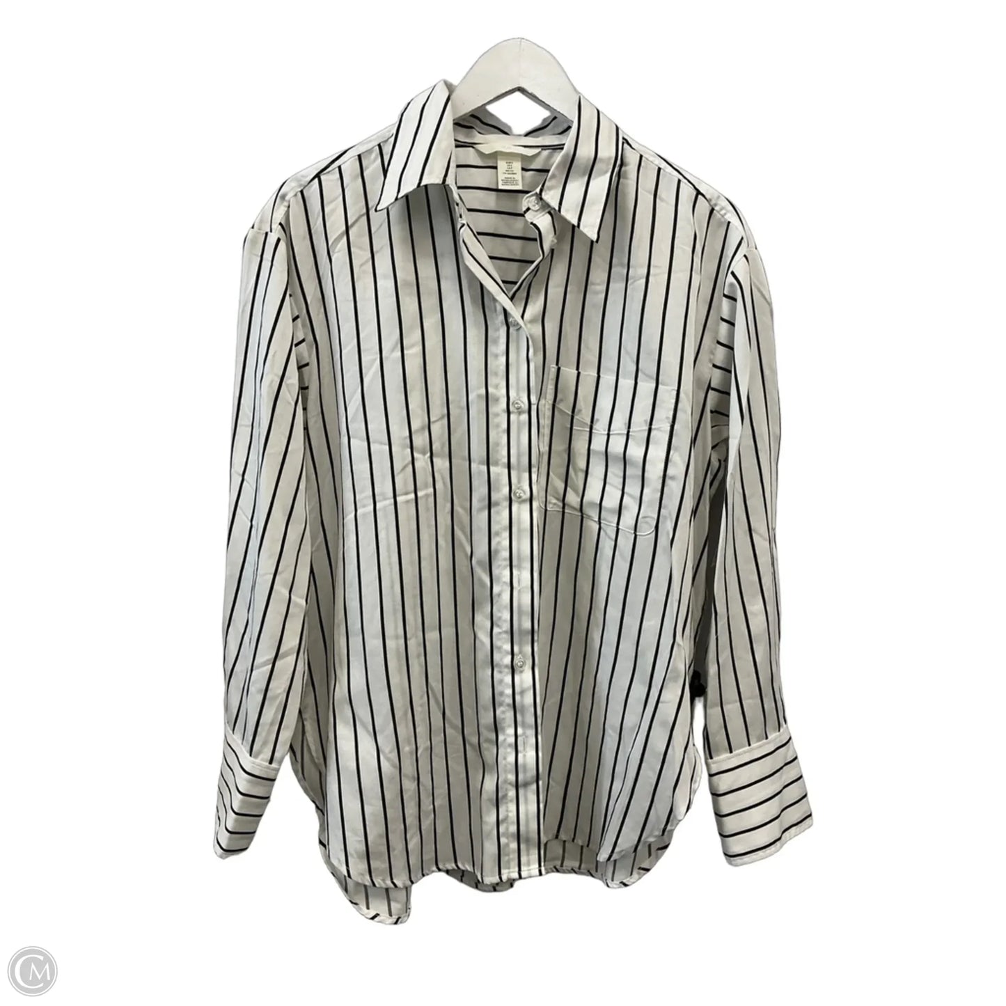 Top Long Sleeve By H&m In Striped Pattern, Size: S