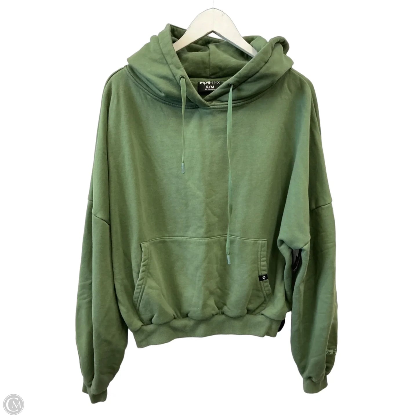 Sweatshirt Hoodie By Clothes Mentor In Green, Size: M