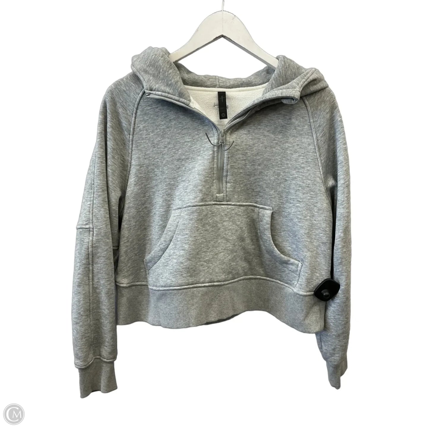 Athletic Sweatshirt Hoodie By Clothes Mentor In Grey, Size: M