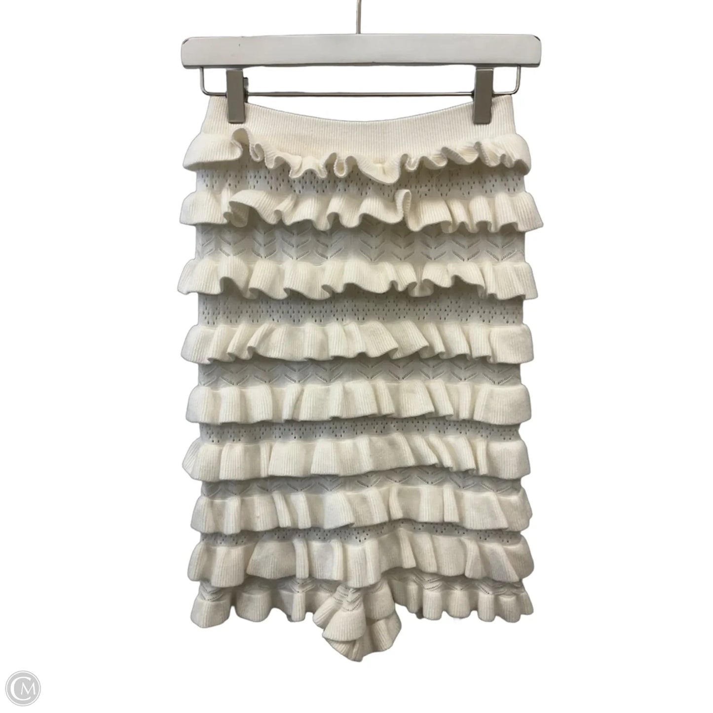 Skirt Midi By Clothes Mentor In White, Size: 4