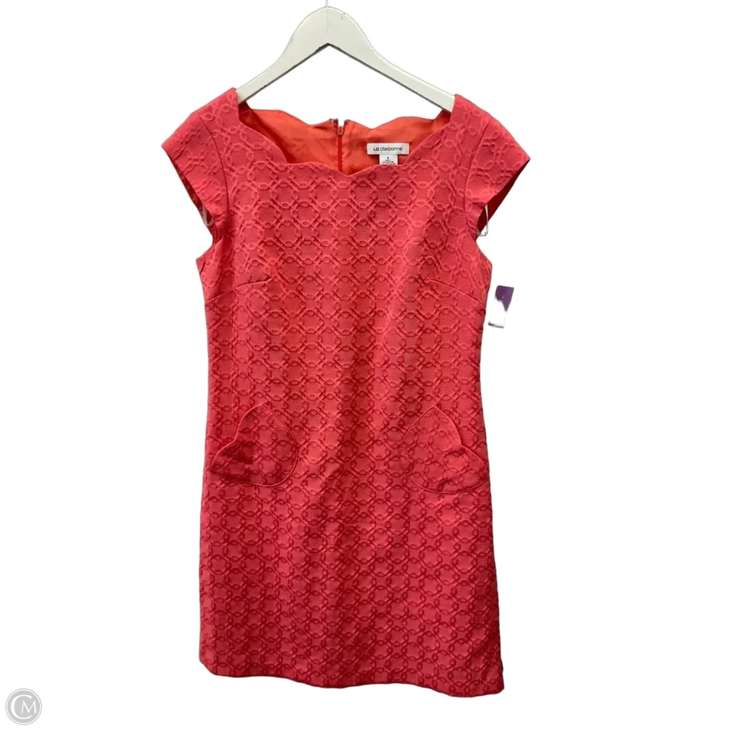 Dress Casual Short By Liz Claiborne In Coral, Size: S