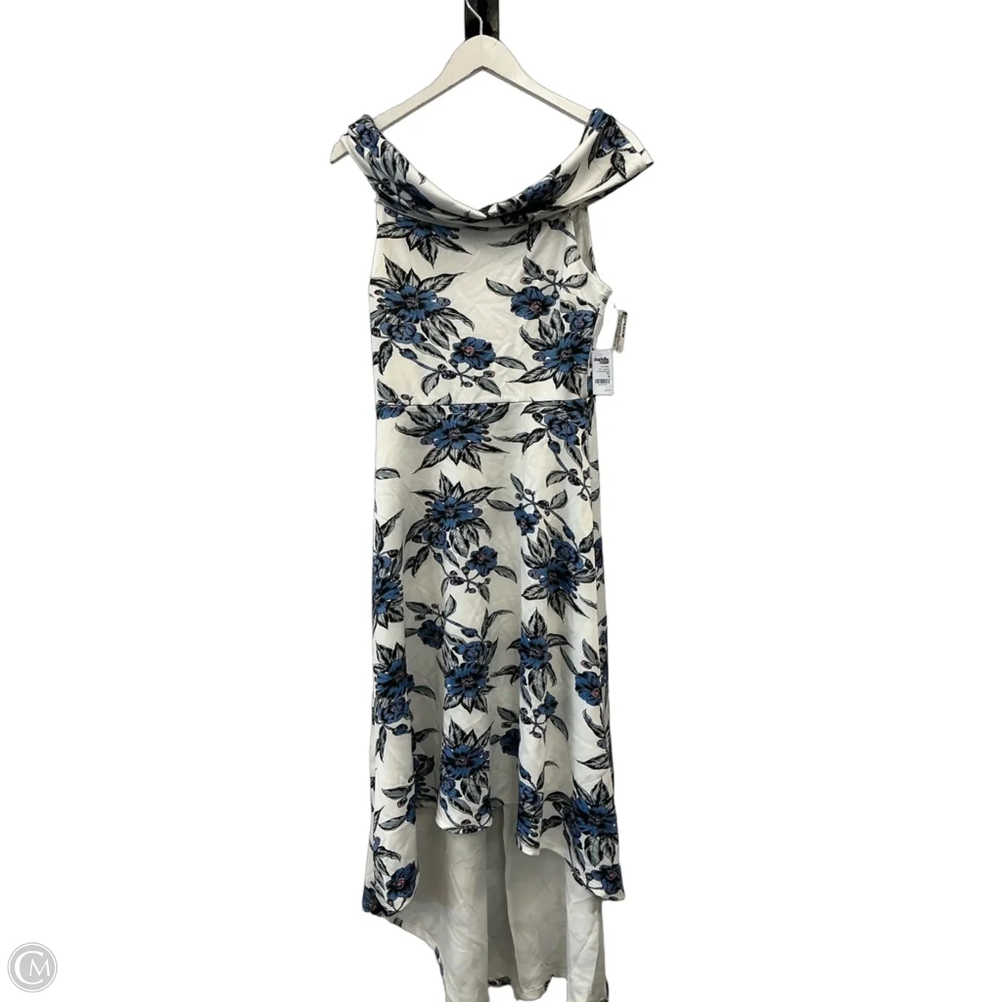 Dress Casual Maxi By Charlotte Russe In Blue & White, Size: M