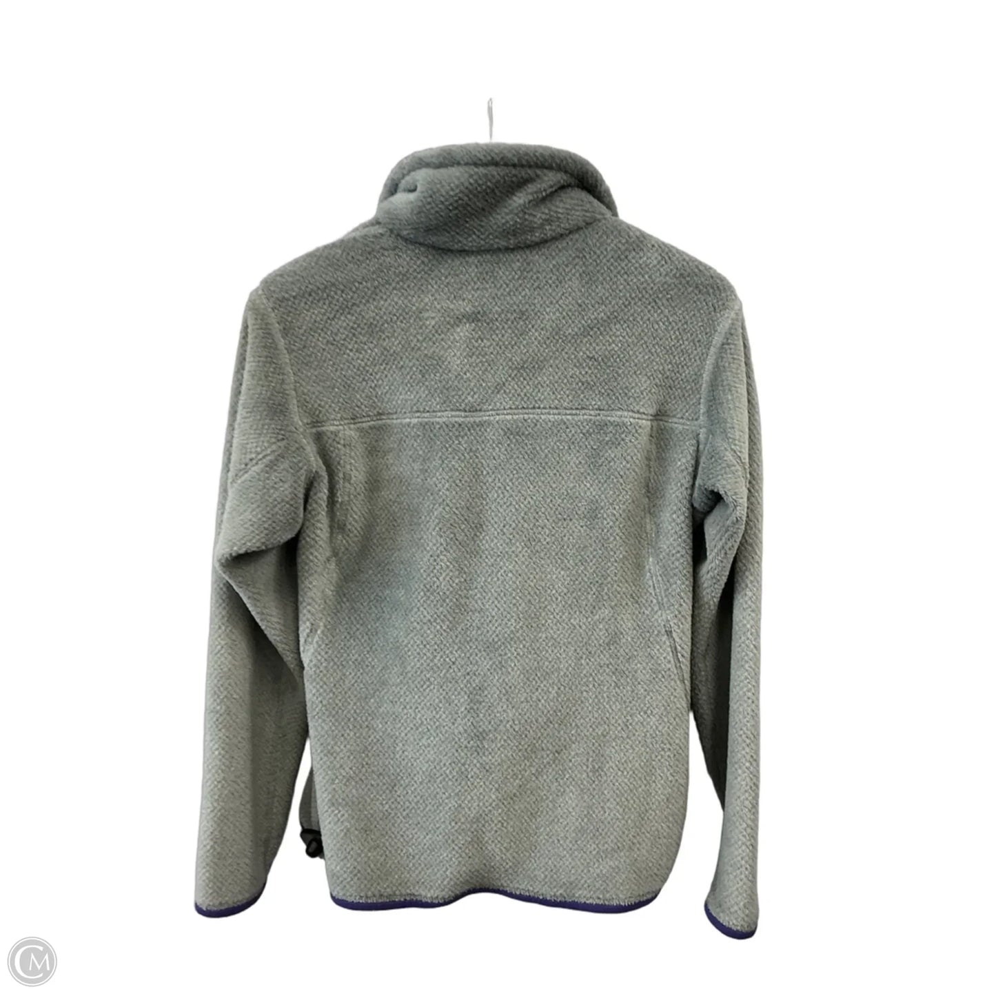 Athletic Top Long Sleeve Collar By Patagonia In Grey, Size: M