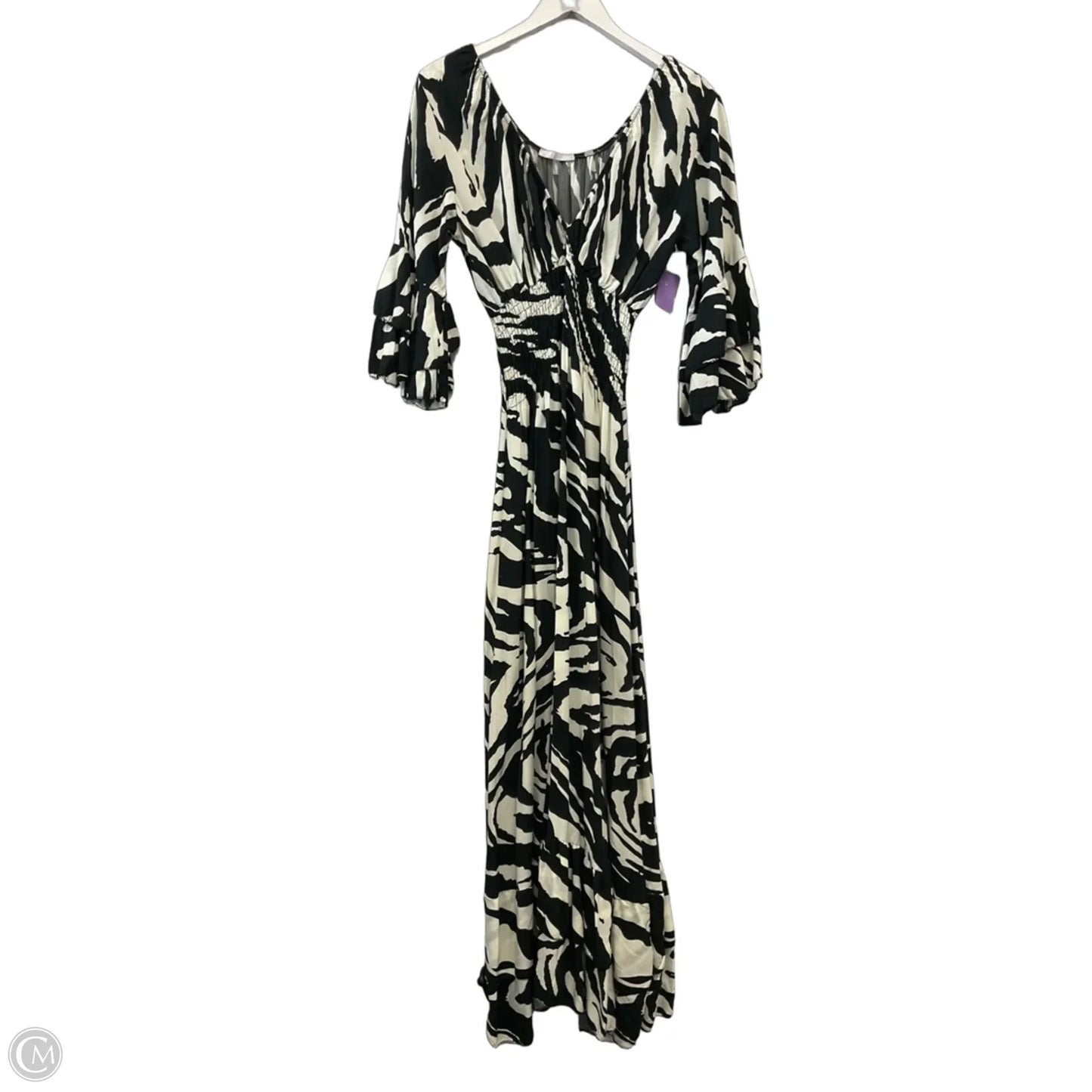 Dress Casual Maxi By Clothes Mentor In Black & Cream, Size: M