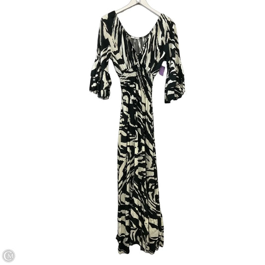Dress Casual Maxi By Clothes Mentor In Black & Cream, Size: M
