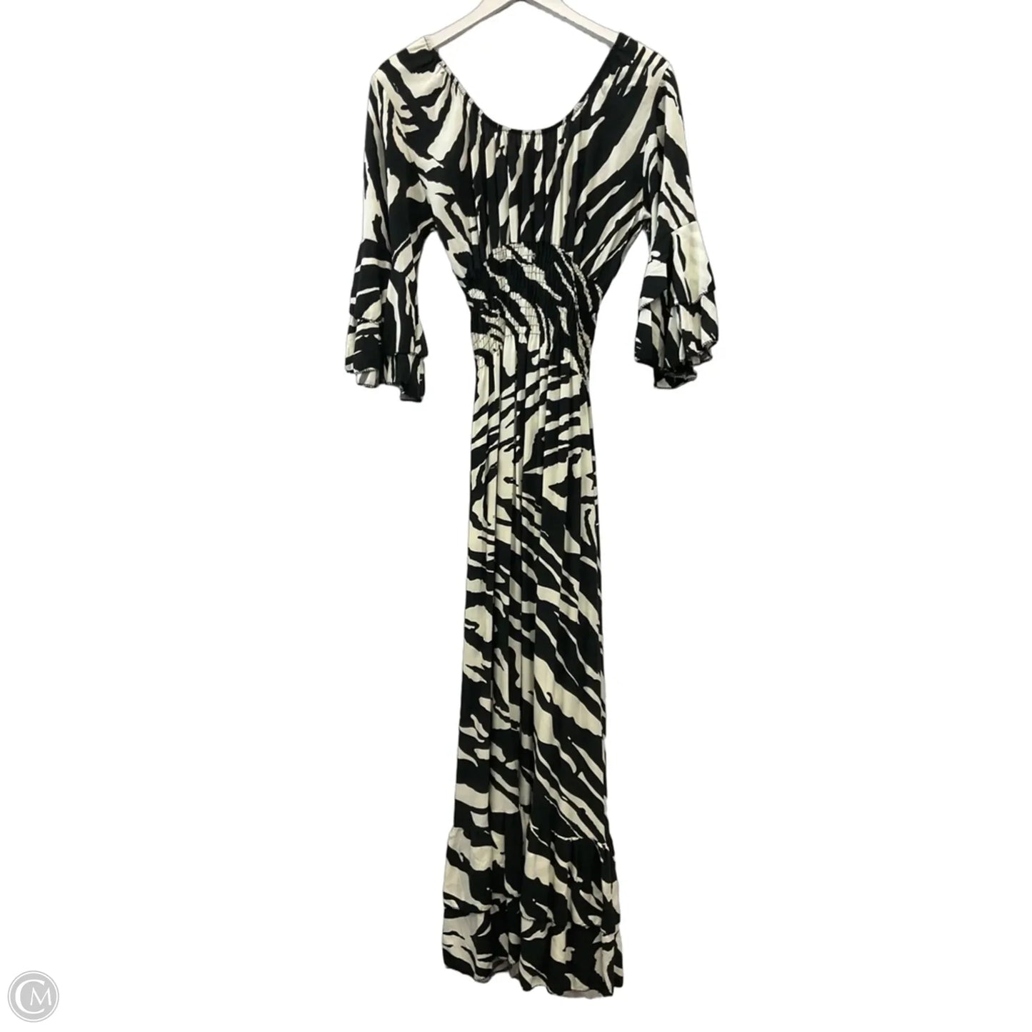 Dress Casual Maxi By Clothes Mentor In Black & Cream, Size: M