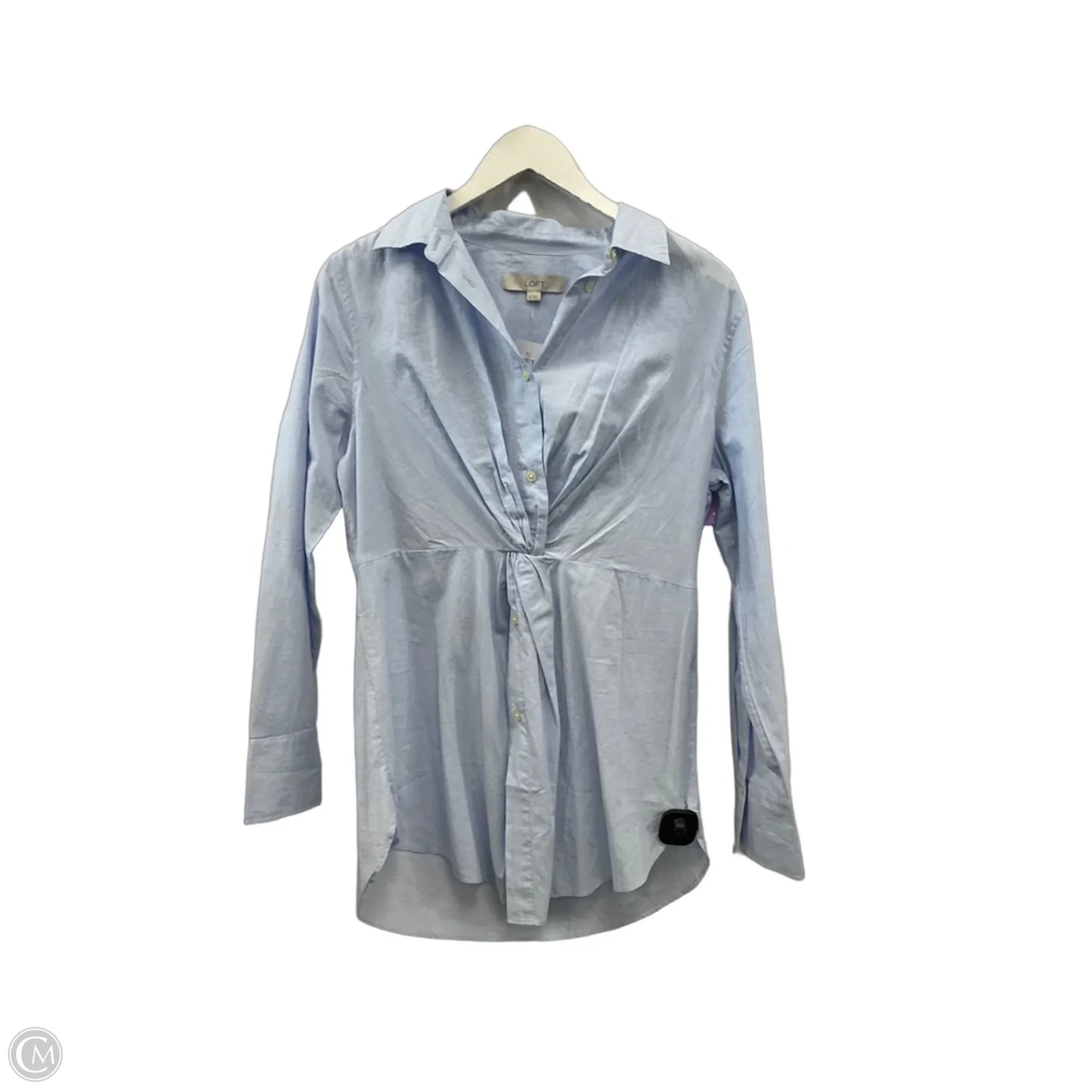 Tunic Long Sleeve By Loft In Blue, Size: M