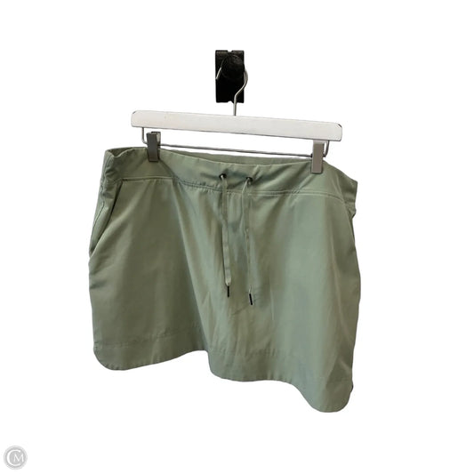 Athletic Skort By Gaiam In Green, Size: Xxl