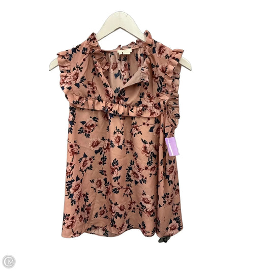 Top Sleeveless Designer By Kate Spade In Mauve, Size: L