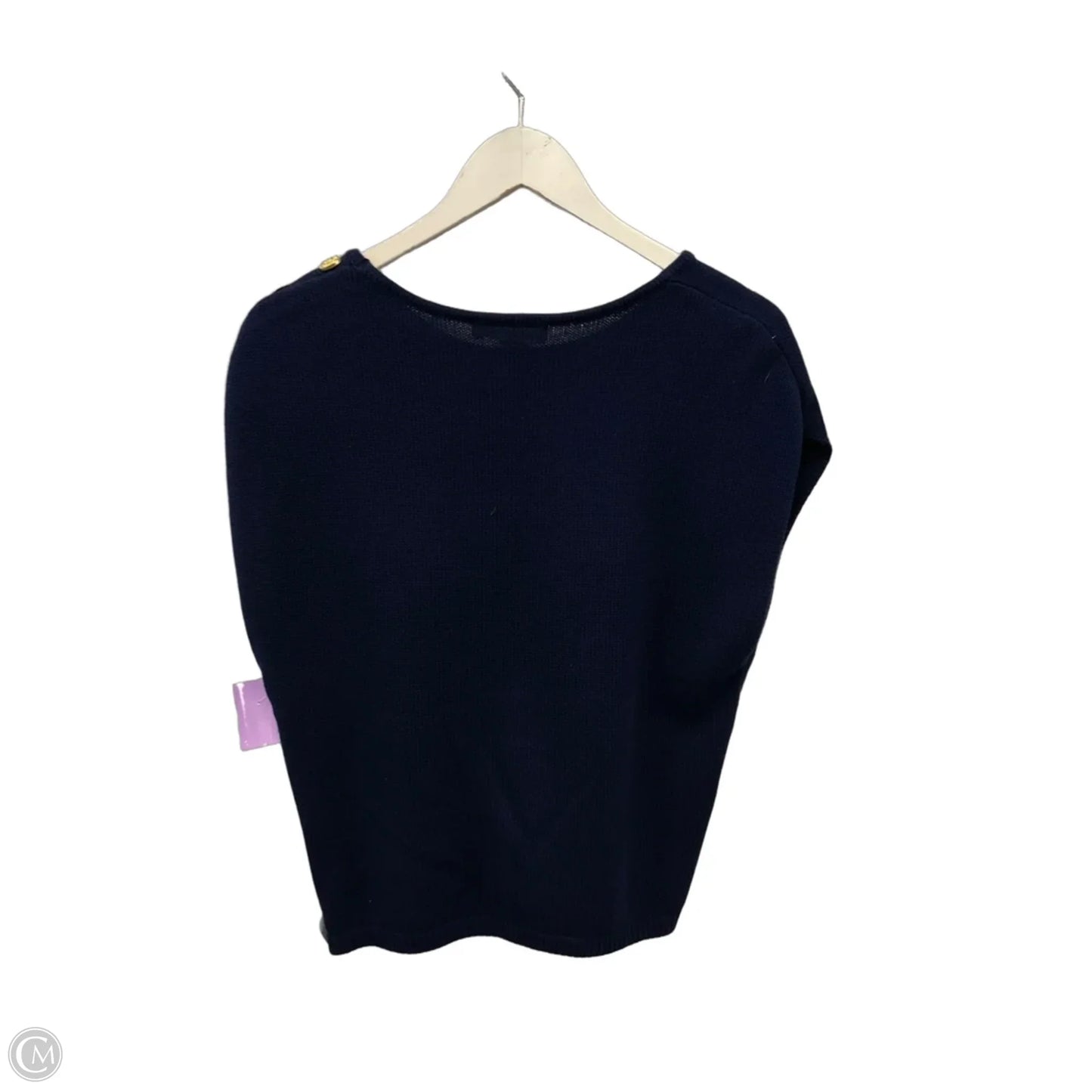 Sweater Short Sleeve By Cmc In Navy, Size: L