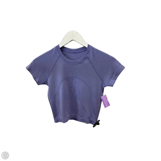 Athletic Top Short Sleeve By Lululemon In Purple, Size: S