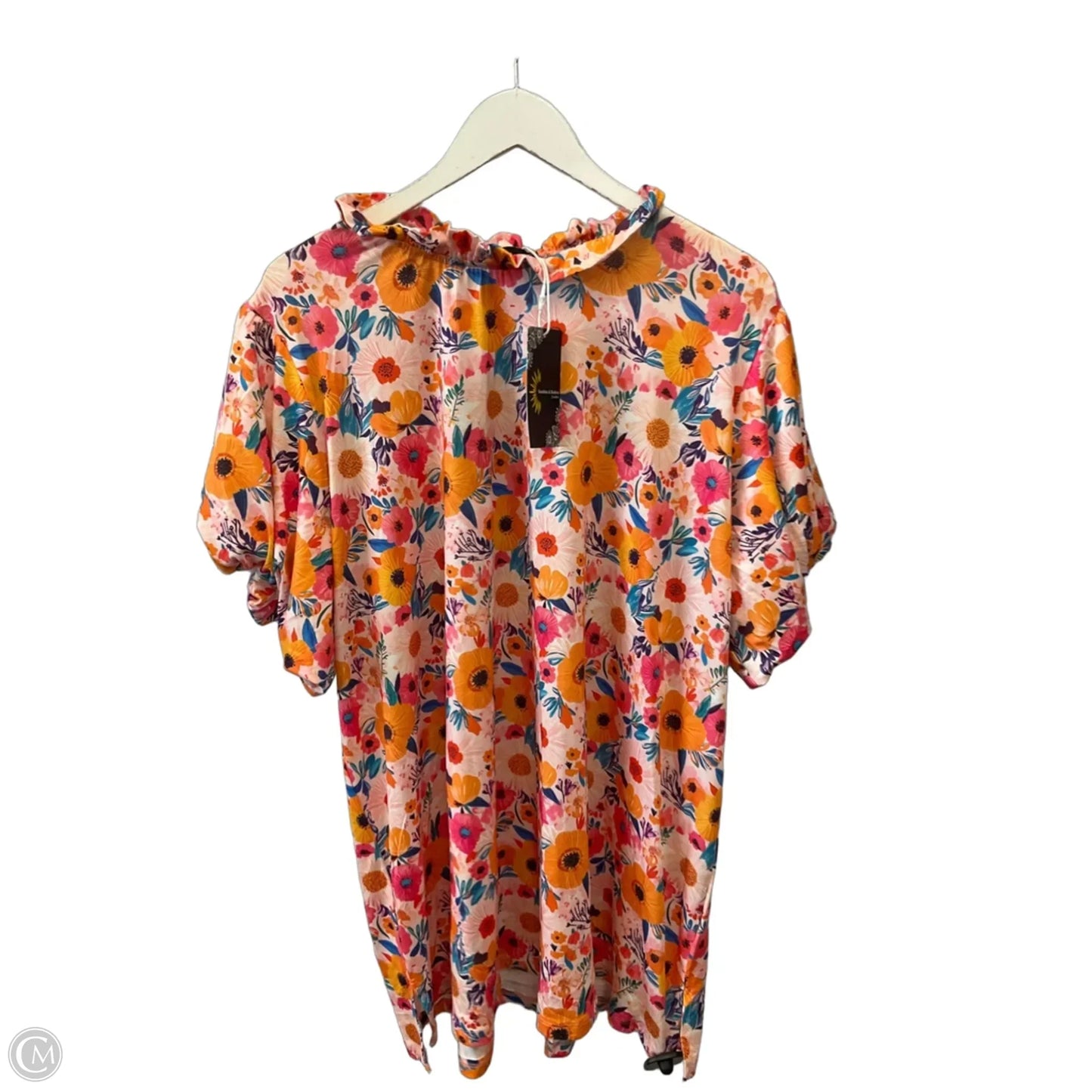 Top Short Sleeve By Clothes Mentor In Orange, Size: 2x