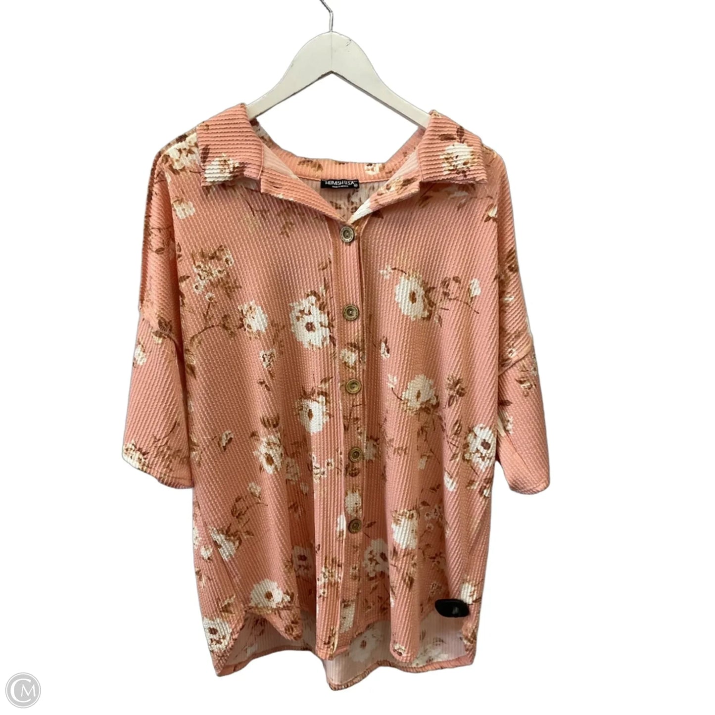 Top Short Sleeve By Heimish Usa In Orange, Size: 2x