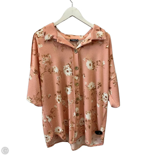 Top Short Sleeve By Heimish Usa In Orange, Size: 2x