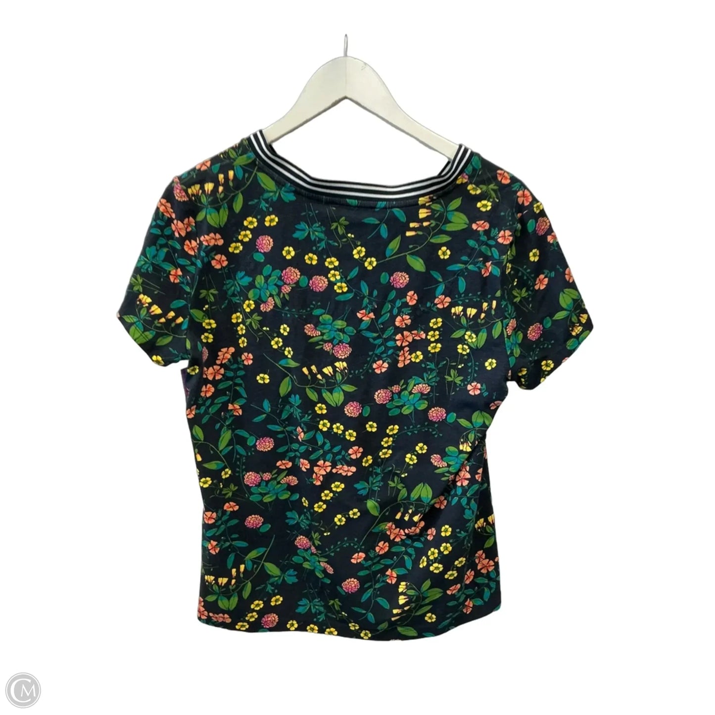 Top Short Sleeve By Nautica In Blue & Green, Size: L