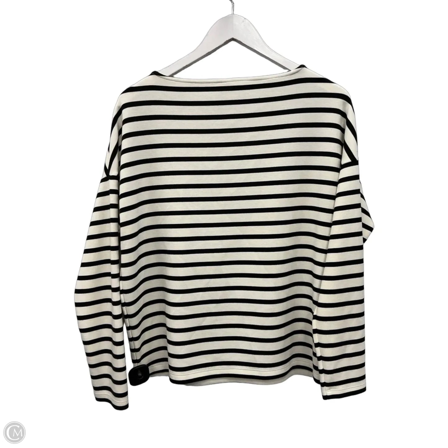 Top Long Sleeve By Spanx In Black & White, Size: S