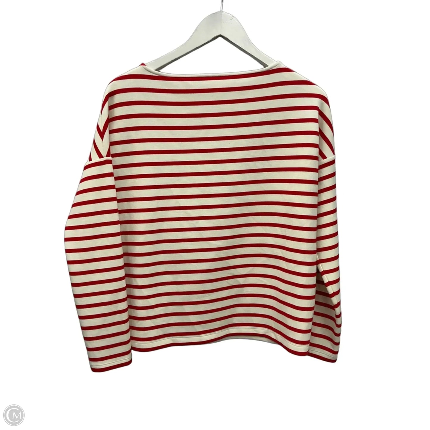 Top Long Sleeve By Spanx In Red & White, Size: S