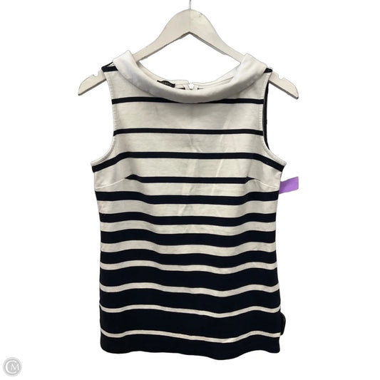 Top Sleeveless By Talbots In Blue & White, Size: S