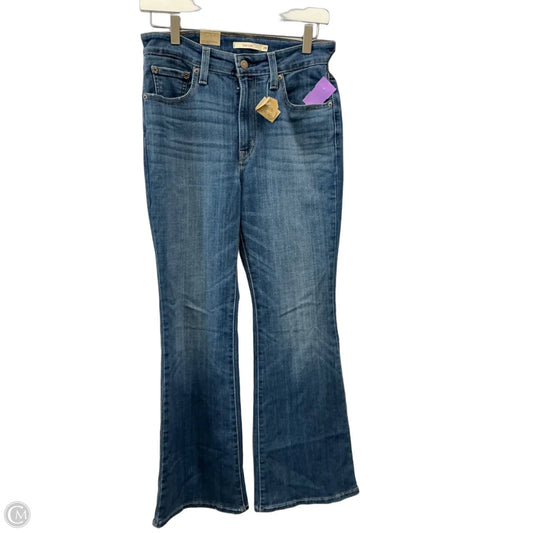 Jeans Flared By Levis In Blue Denim, Size: 8