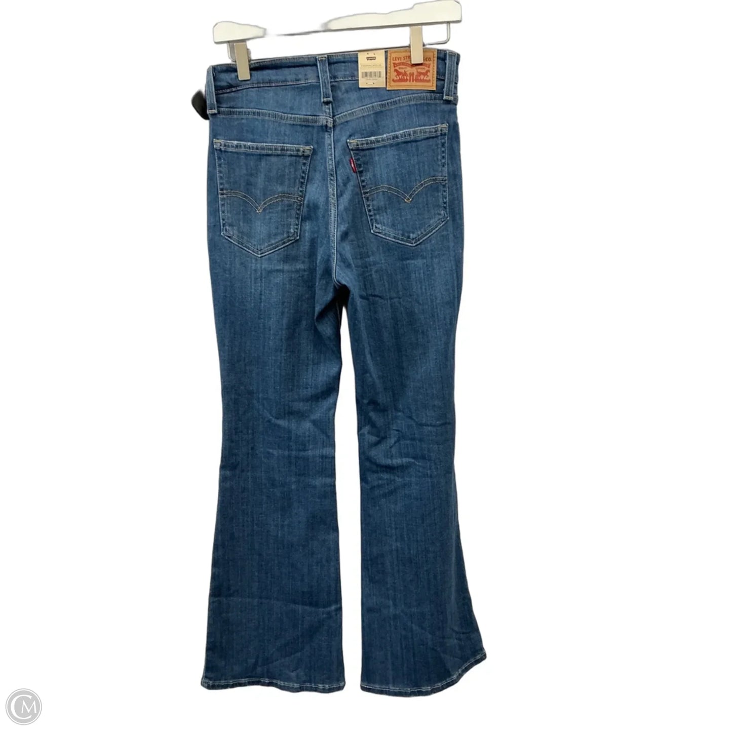Jeans Flared By Levis In Blue Denim, Size: 8