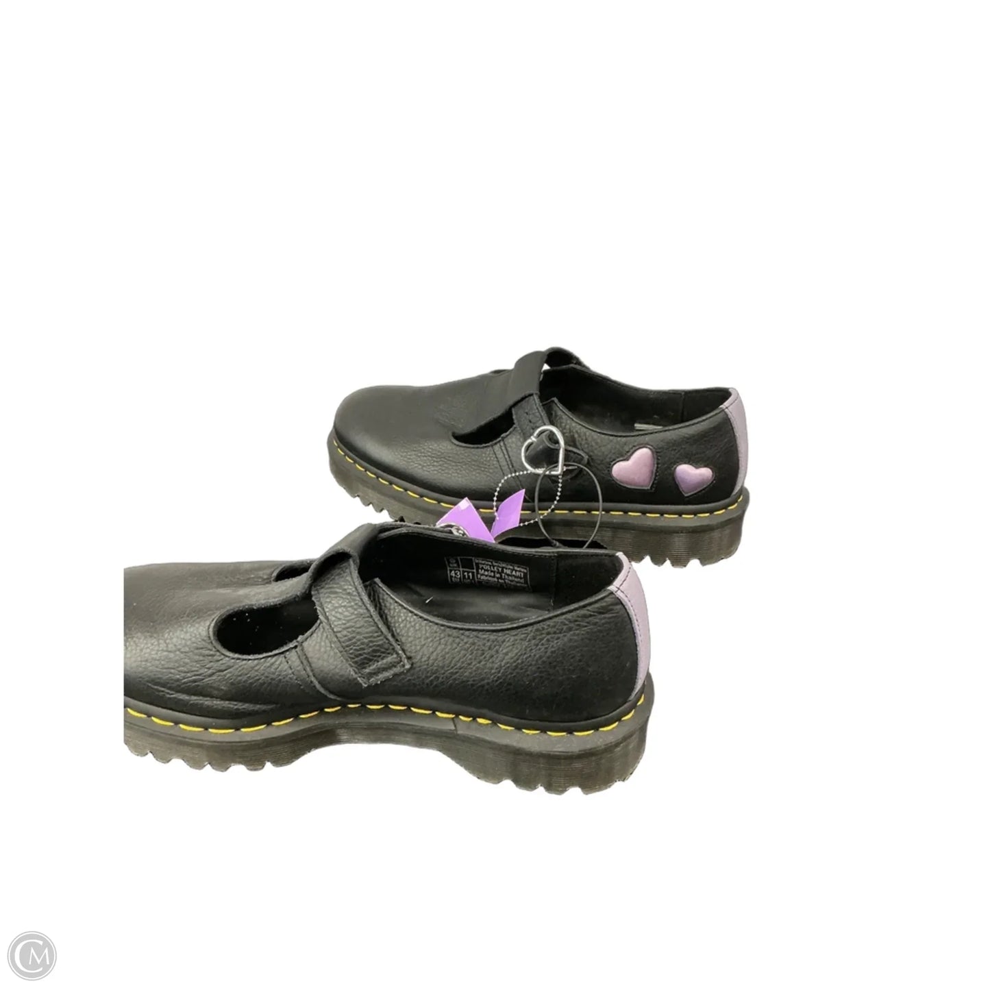 Shoes Heels Platform By Dr Martens In Black & Purple, Size: 11