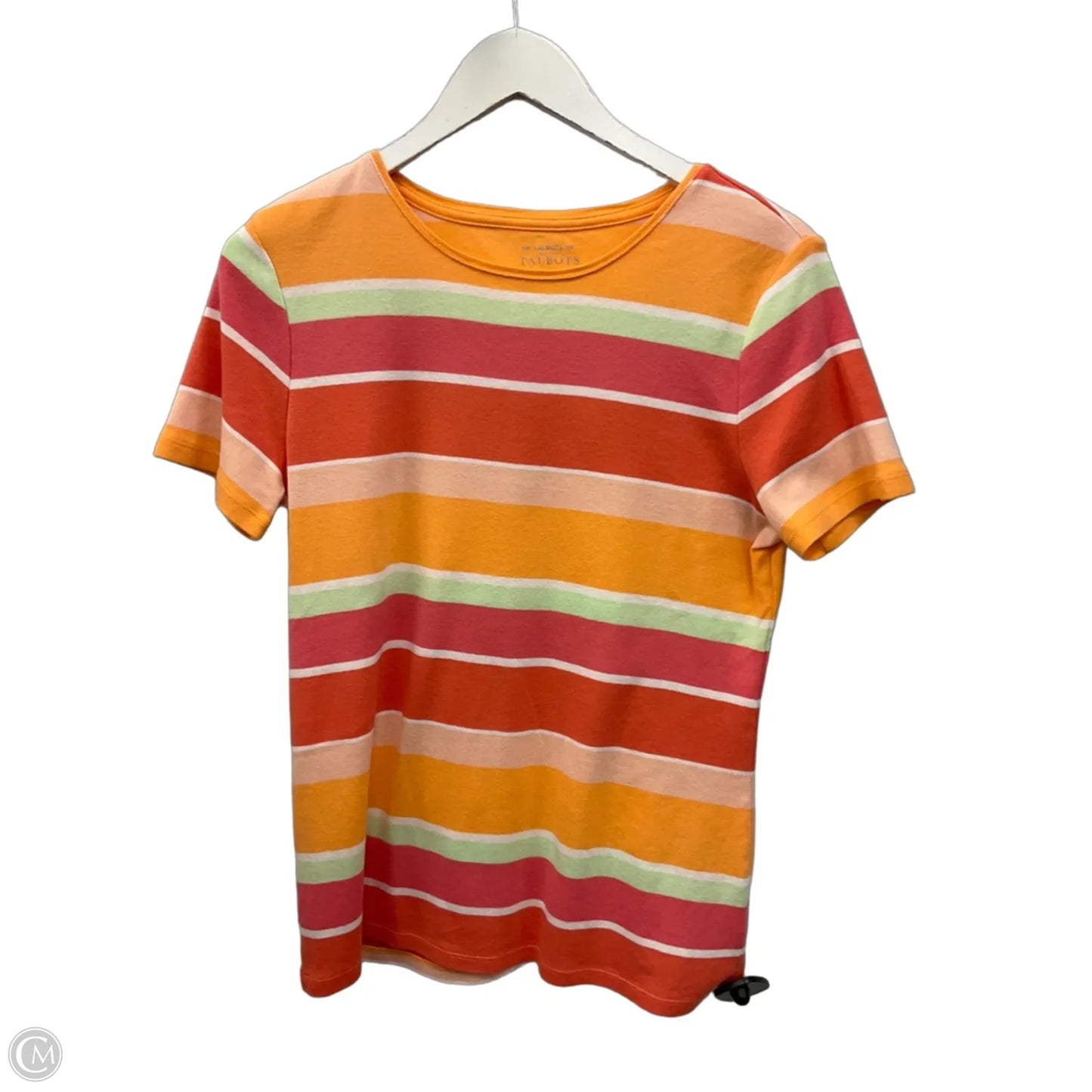 Top Short Sleeve By Talbots In Orange & Pink, Size: M