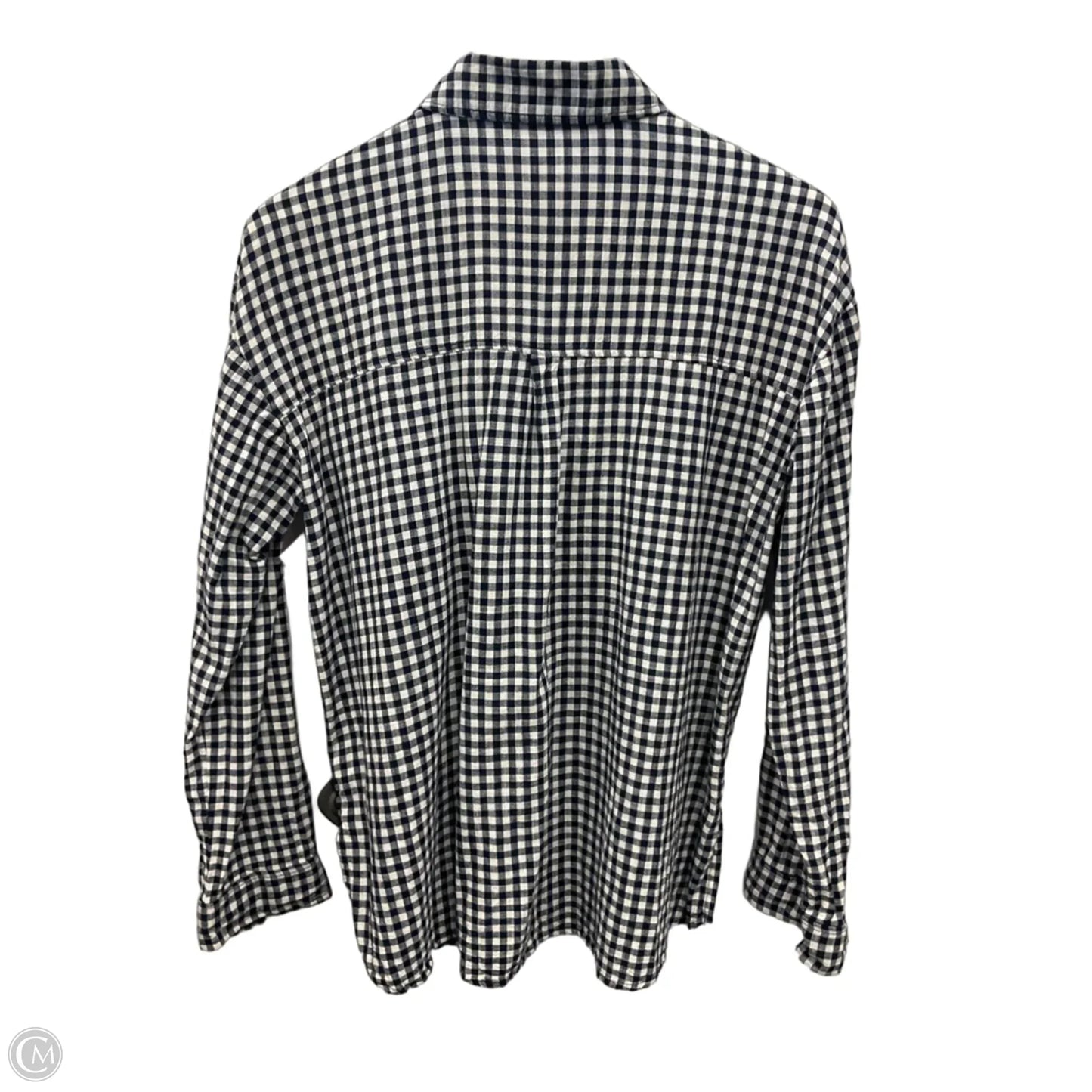 Top Long Sleeve By Be Cool In Blue & White, Size: M