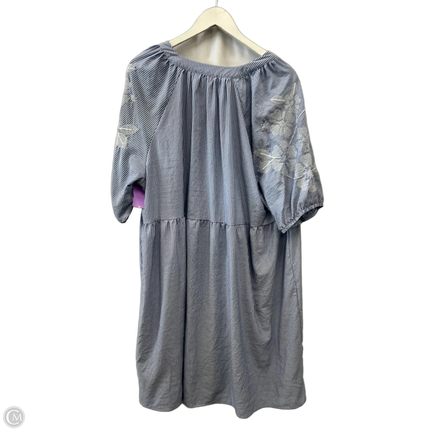 Dress Casual Short By Fred David In Blue & White, Size: 3x