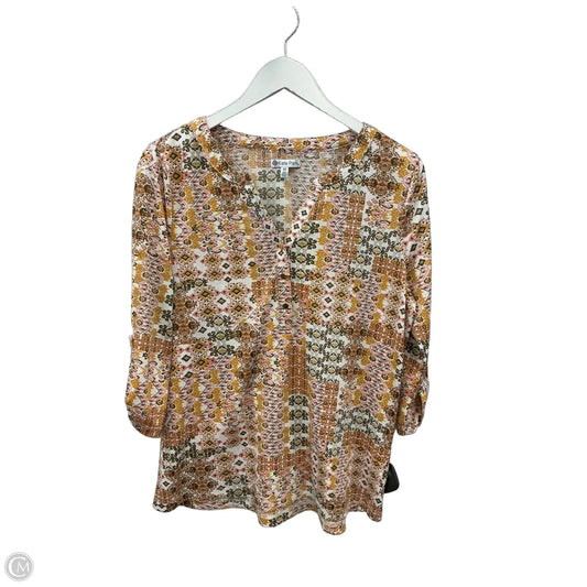 Top 3/4 Sleeve By Clothes Mentor In Yellow, Size: M