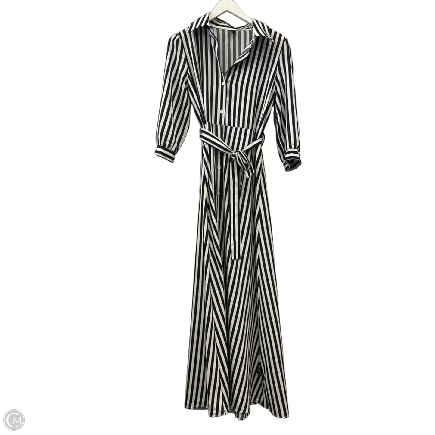 Dress Casual Maxi By Shein In Black & White, Size: M