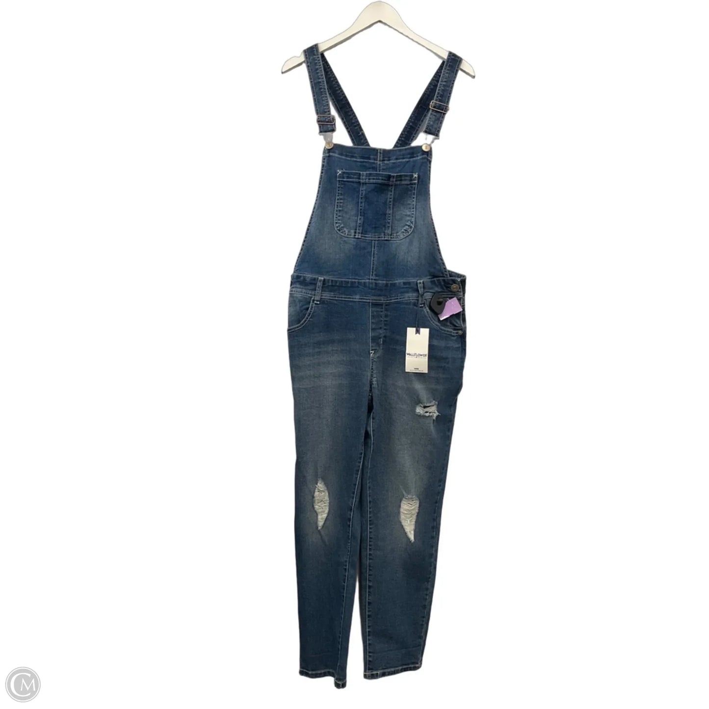 Overalls By Wallflower In Blue Denim, Size: Xl