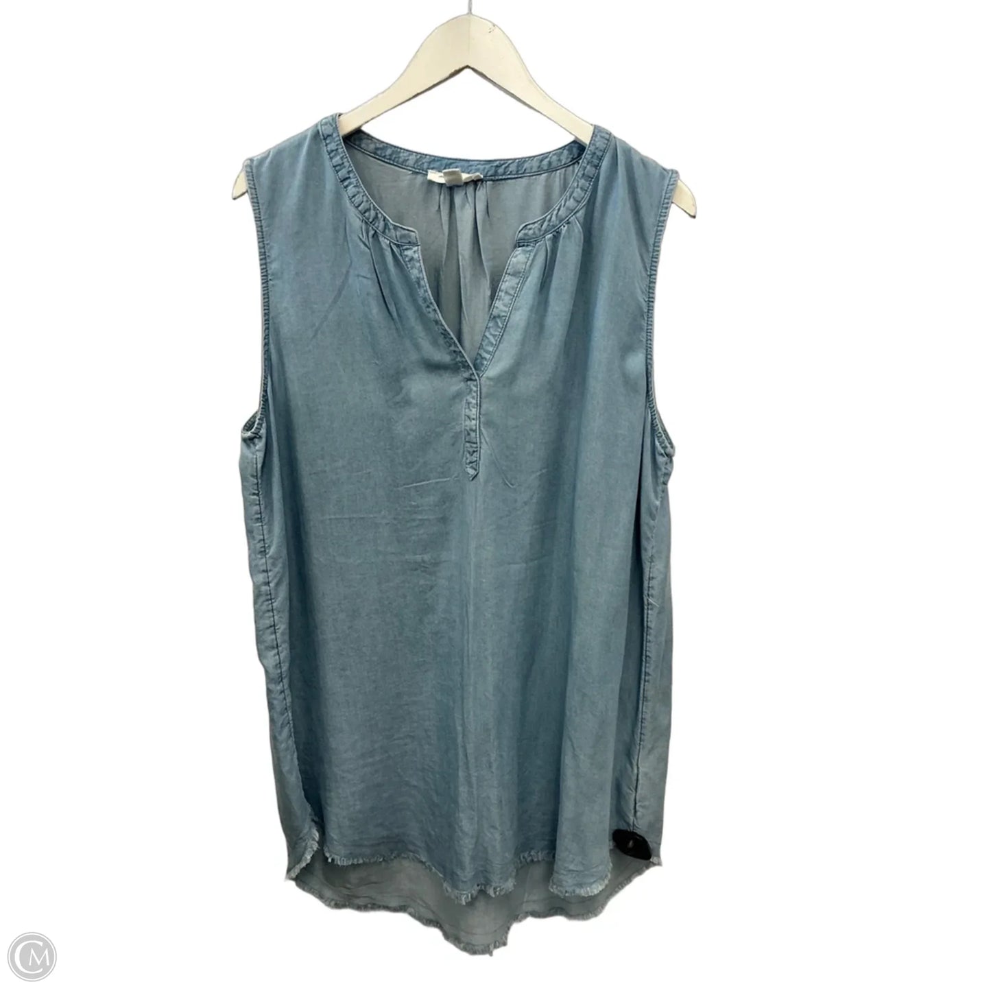 Tunic Sleeveless By Beachlunchlounge In Blue Denim, Size: Xl