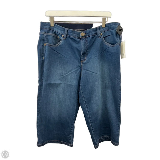 Capris By Christopher And Banks In Blue Denim, Size: 14