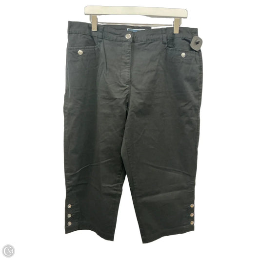 Capris By Karen Scott In Black, Size: 14