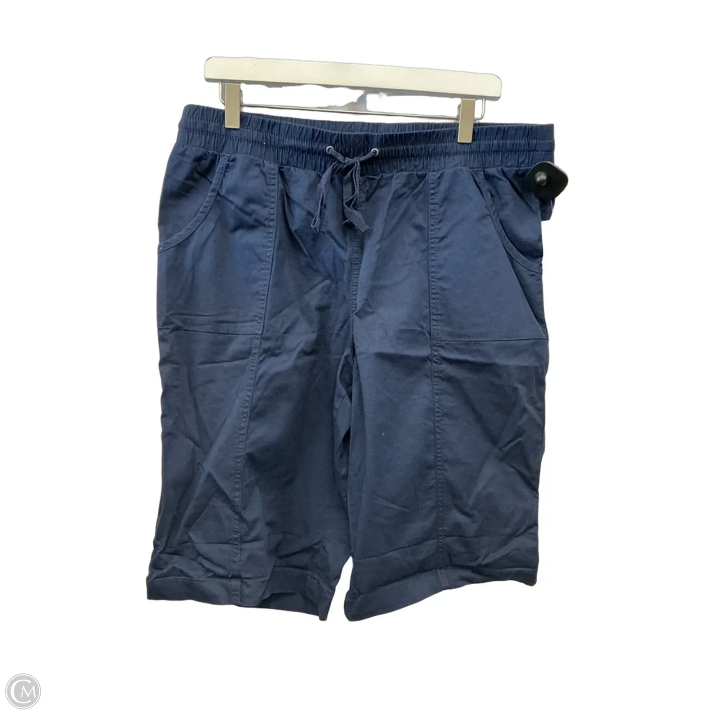 Shorts By Karen Scott In Navy, Size: 12