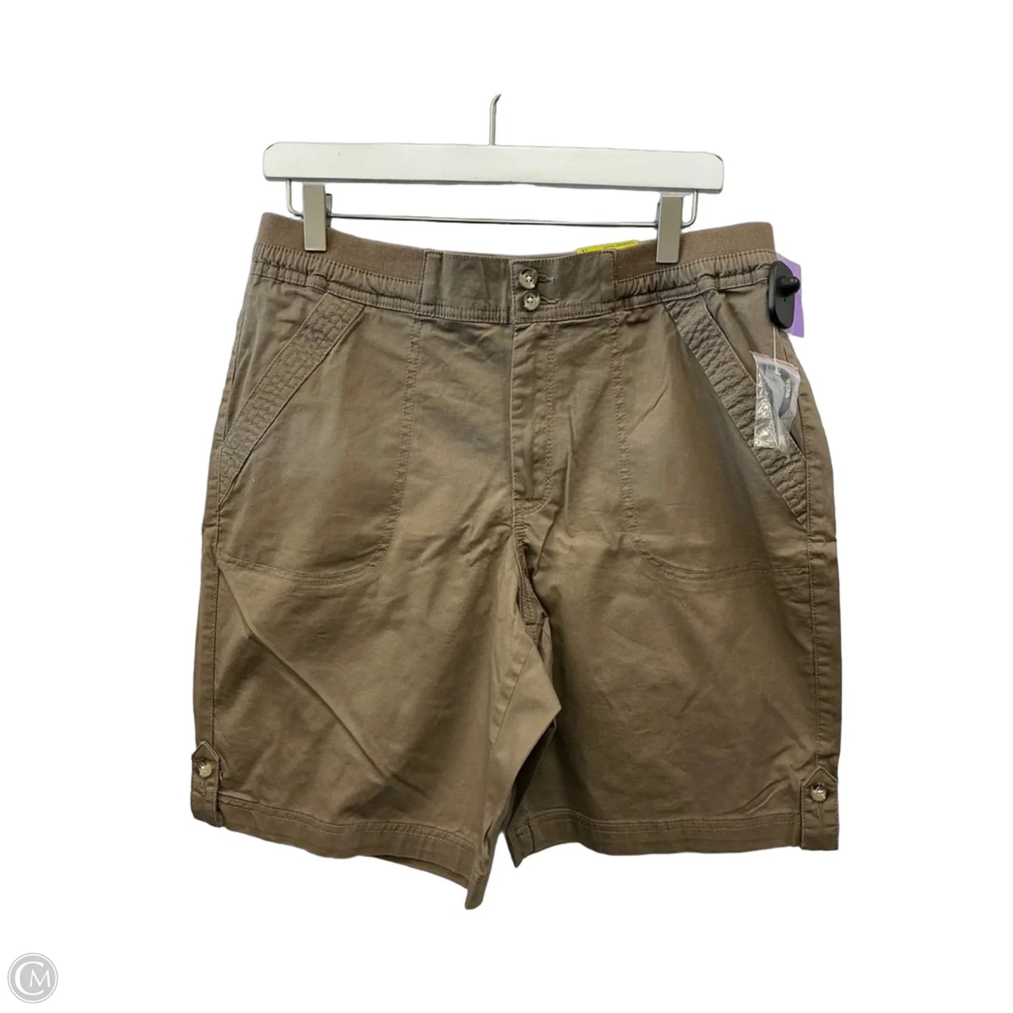 Shorts By Karen Scott In Brown, Size: 14