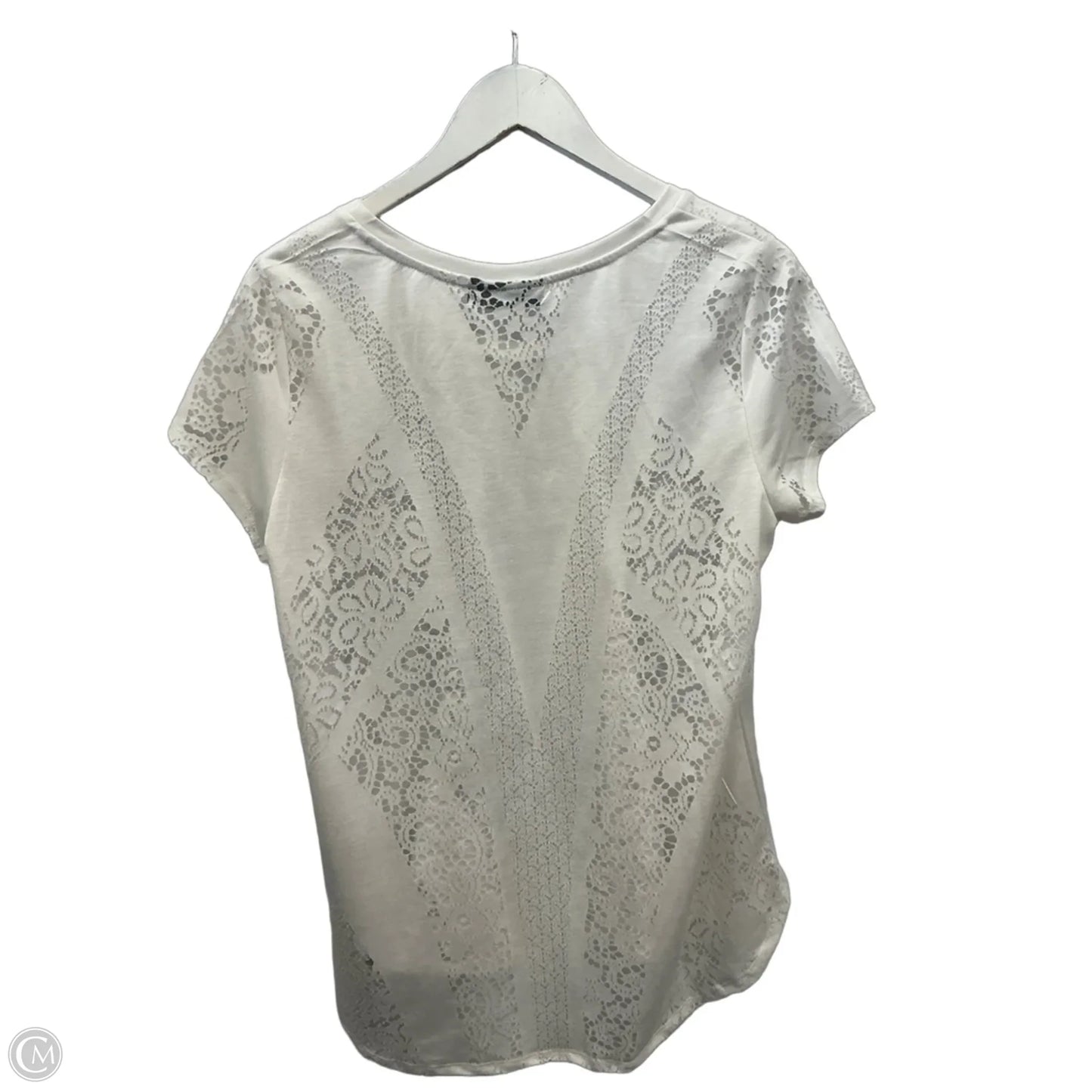 Top Short Sleeve By Apt 9 In White, Size: L