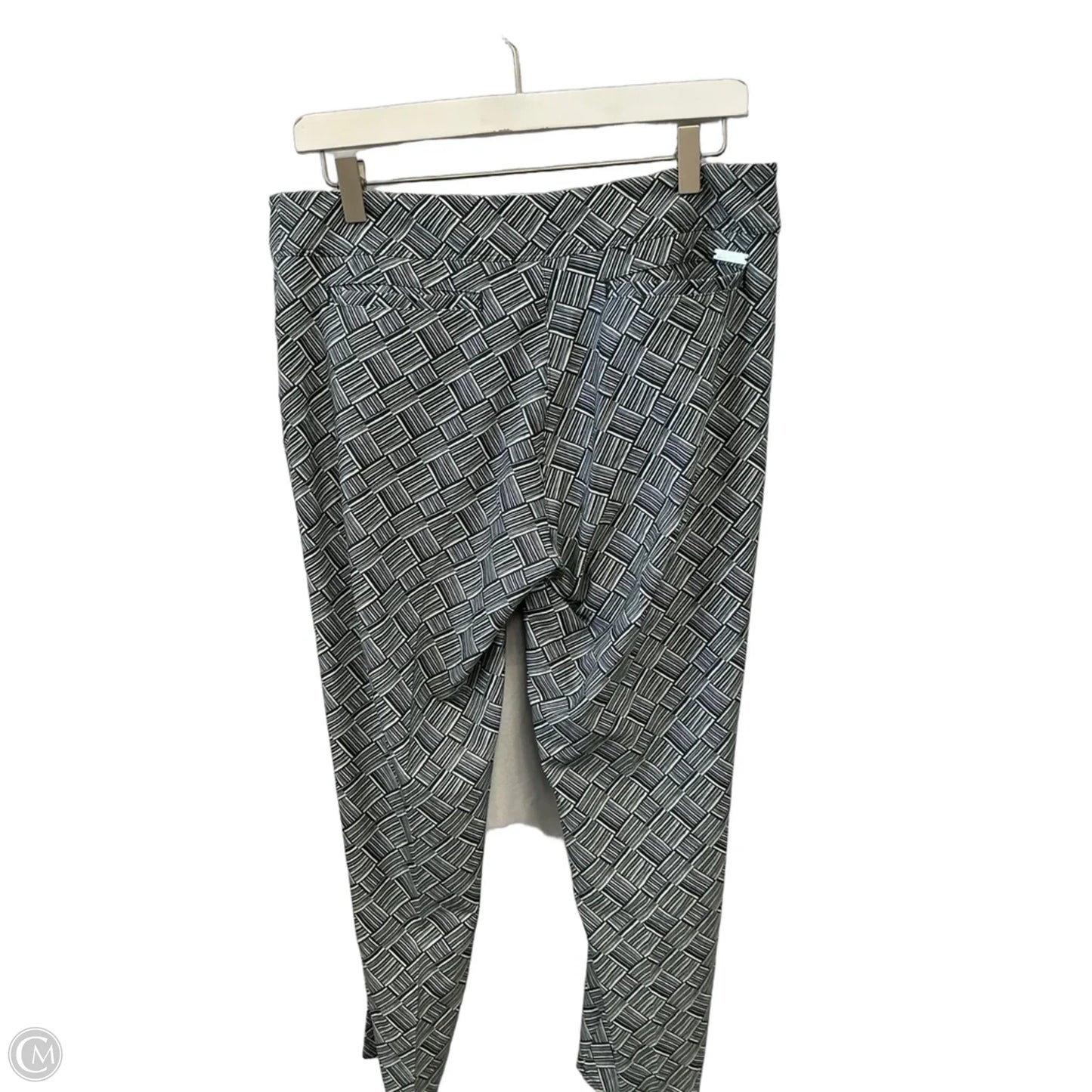 Athletic Pants By Adidas In Black & White, Size: M