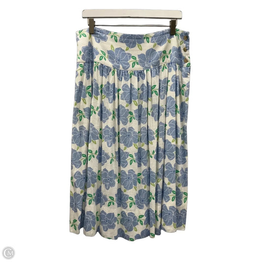 Skirt Midi By Draper James In Blue & Green, Size: 12