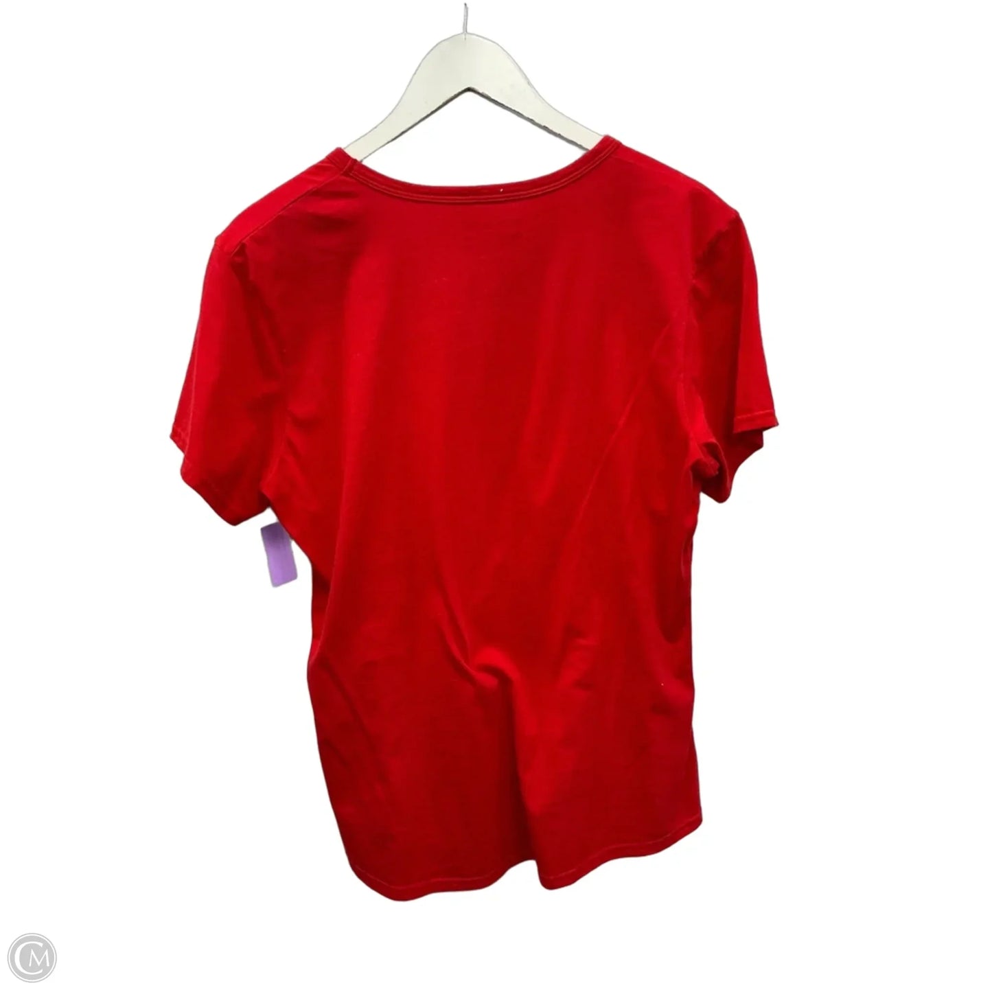 Top Short Sleeve By Cme In Red, Size: L