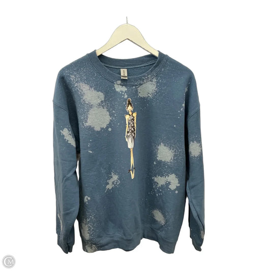 Sweatshirt Crewneck By Gildan In Blue, Size: L