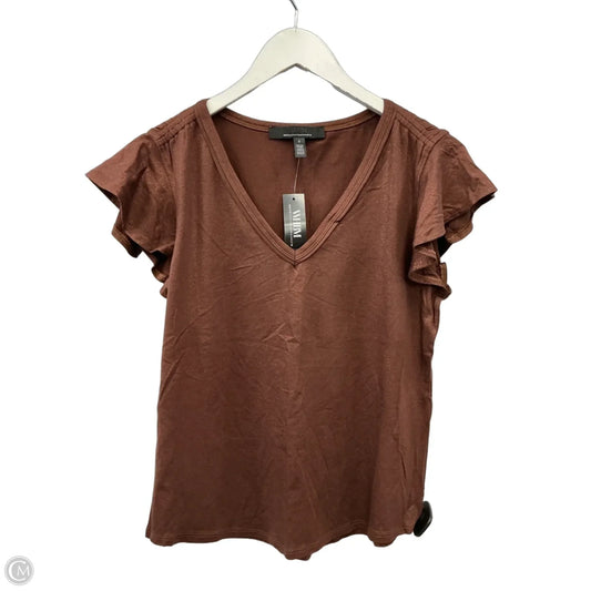 Top Short Sleeve Basic By White House Black Market In Bronze, Size: S