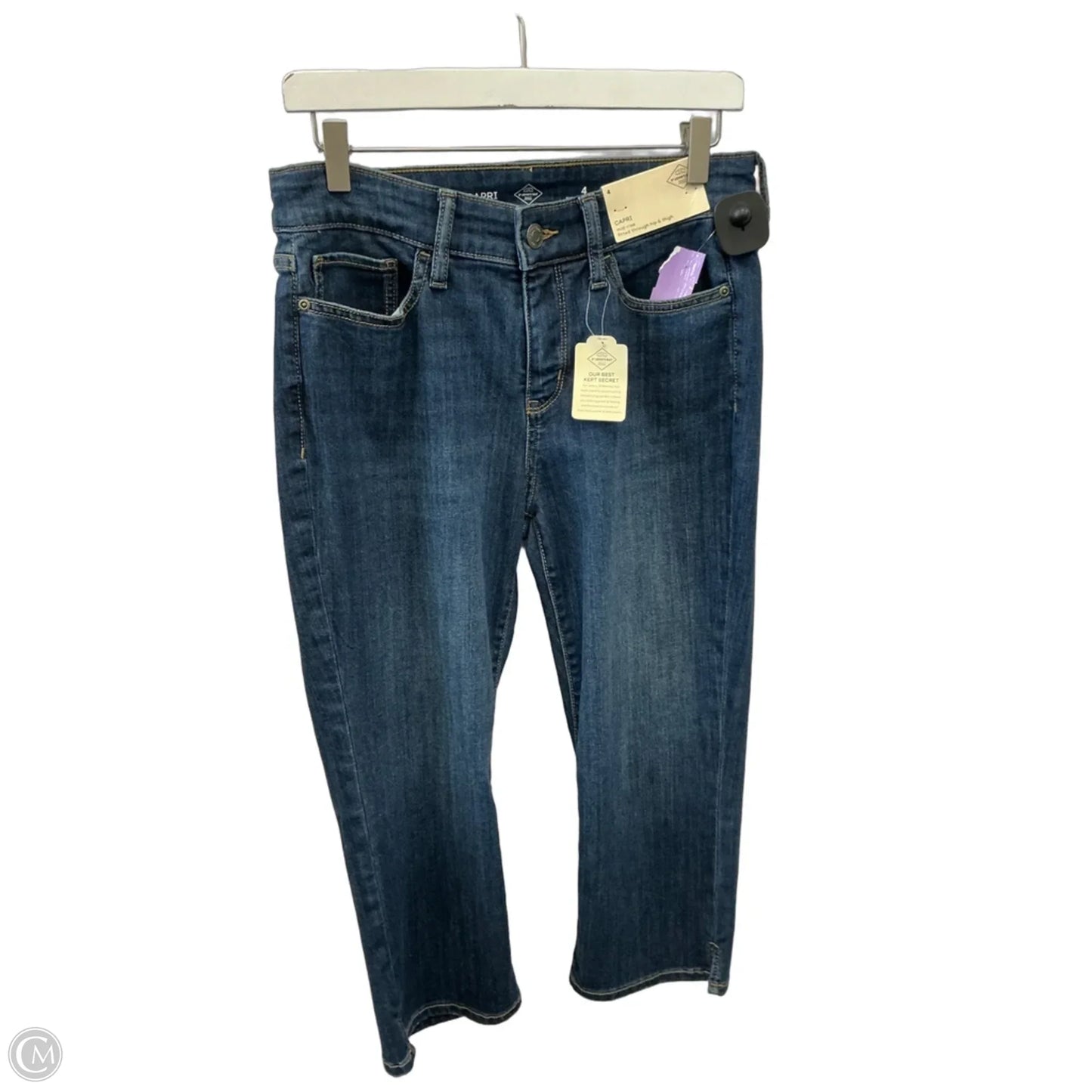 Capris By St Johns Bay In Blue Denim, Size: 4
