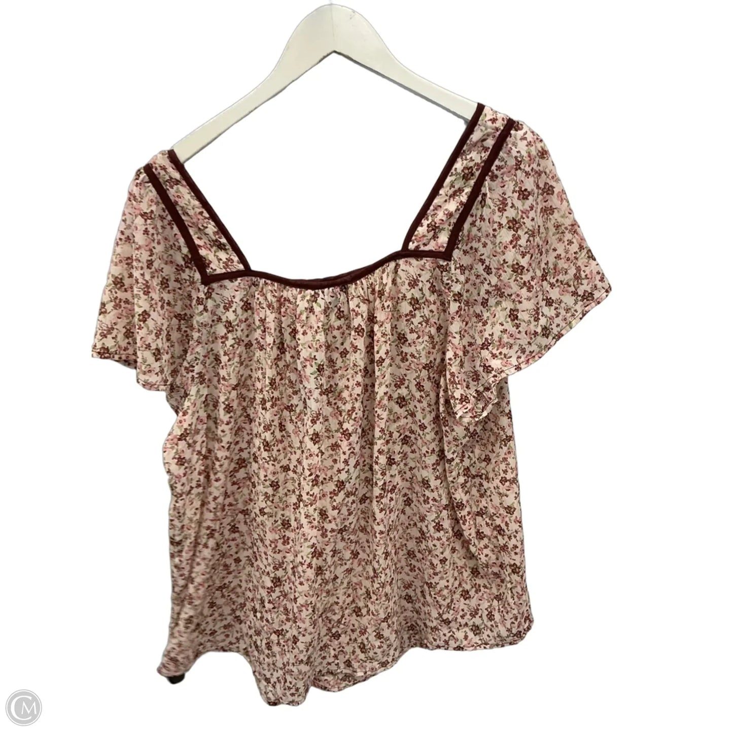 Top Short Sleeve By Torrid In Pink & Red, Size: 1x