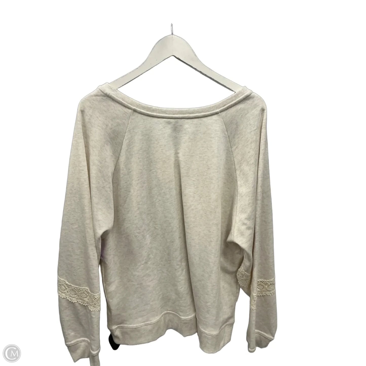 Sweater By Cato In Cream, Size: 22
