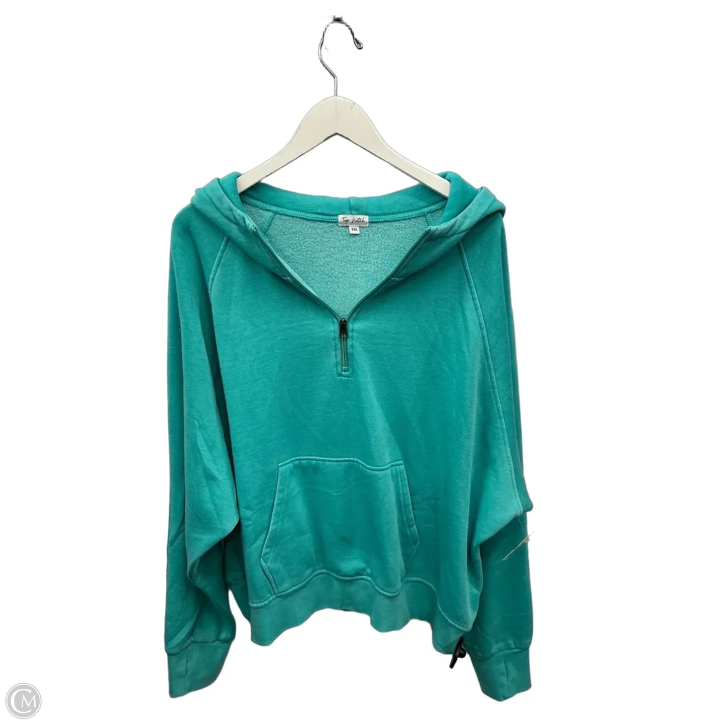 Sweatshirt Hoodie By Clothes Mentor In Aqua, Size: 3x