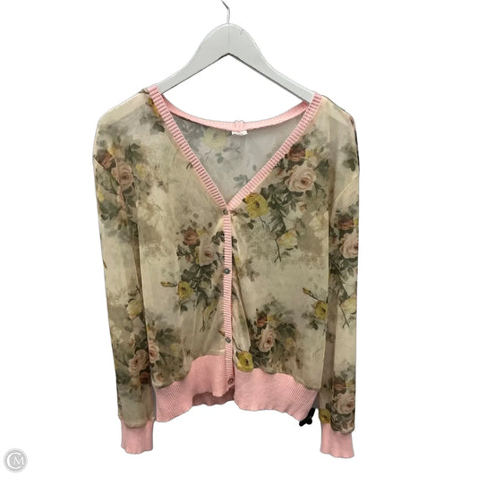 Cardigan By Like Love In Floral Print, Size: 3x