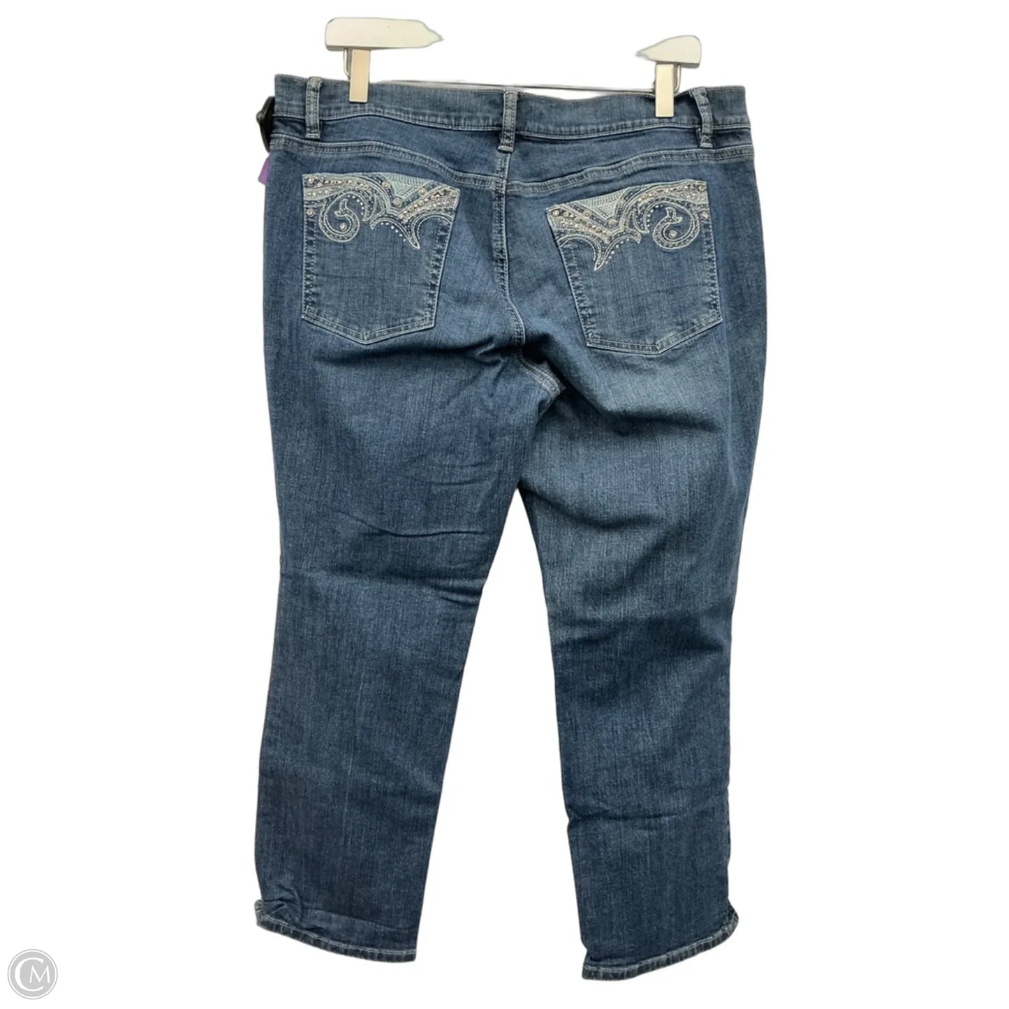 Jeans Cropped By White House Black Market In Blue Denim, Size: 14